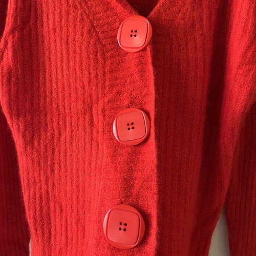 Red cardigan with large buttons new, sizes S/M by A-Style
