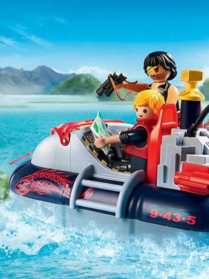 Playmobil 9435 Ховъркрафт с изследователи на динозаври като нов