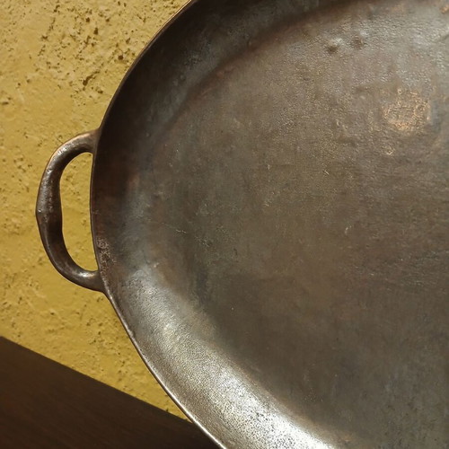 Brass tray used decorative signed heavy item