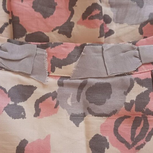 Asos high-waisted skirt like new, beige floral pattern, size M