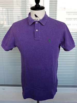 Polo Ralph Lauren Mens M Purple Short Sleeve Polo Shirt cotton like new