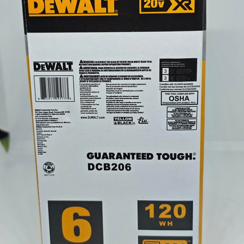 DeWALT DCB206 20V MAX XR 6.0Ah battery new