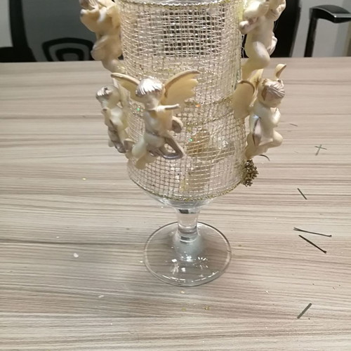 Christmas decorative glass used, height 20cm