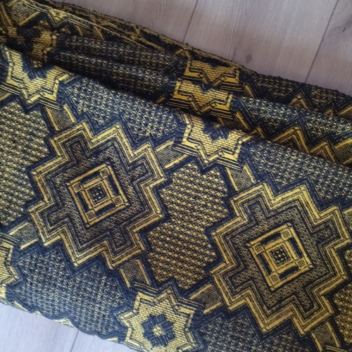 Rug new, double-sided, 215x330 cm, yellow and black