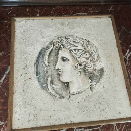 Old fresco painting used 34x34cm