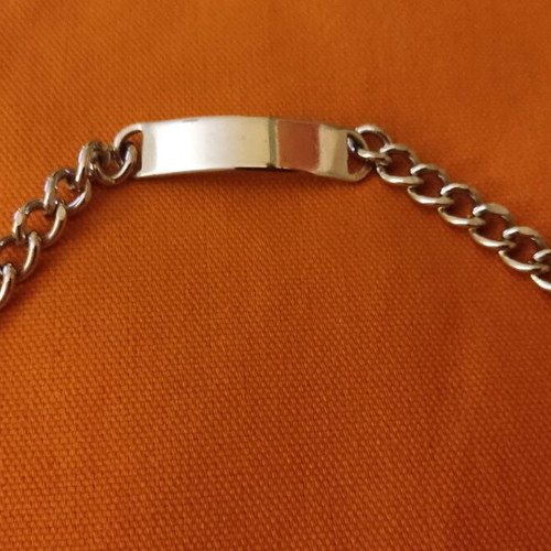 Unisex stainless steel identity bracelet new, elegant