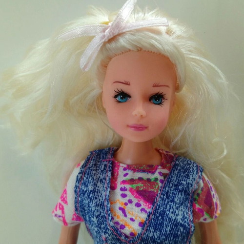 Vtg Made in China Doll floral with free dress used