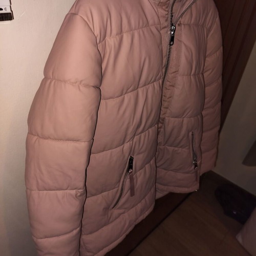 Zara jacket like new, soft pink with silver zipper