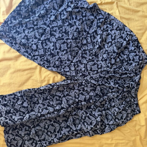 Zip culotte pants Pink Woman like new, size S, black and white