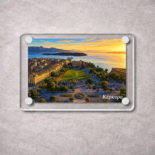 Acrylic fridge magnet 6x9cm – Corfu, Greek Summer collection