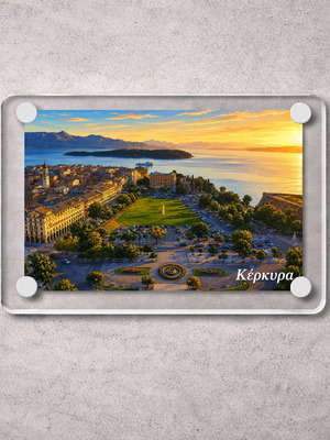 Acrylic fridge magnet 6x9cm – Corfu, Greek Summer collection
