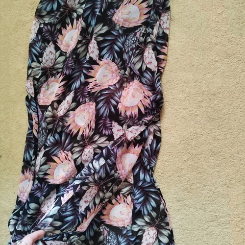 H&M Long Floral Skirt like new, pink and turquoise