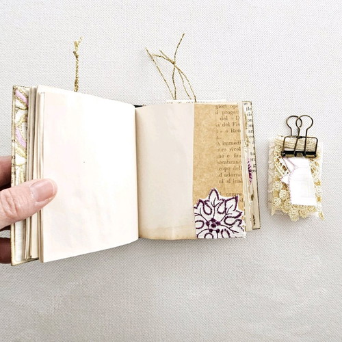 Purple Heart handmade mini notebook like new