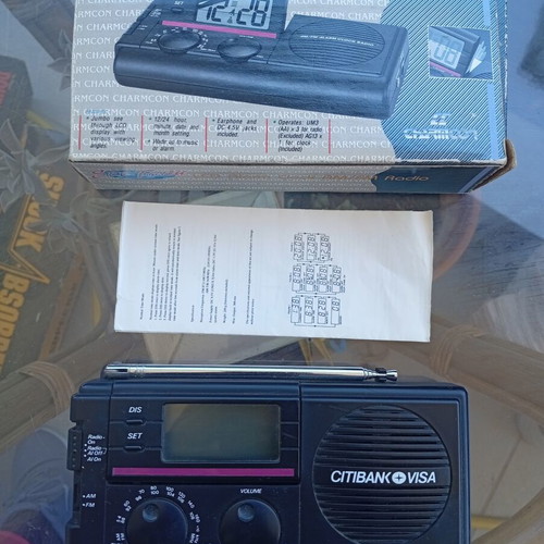 Citibank Visa Vintage AM/FM Clock Radio new with box