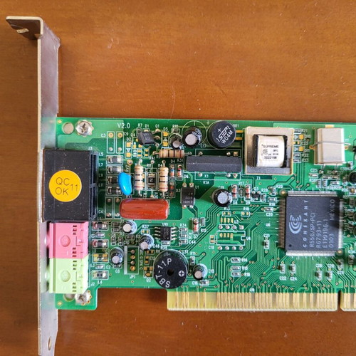 Conexant RS56 SP-PCI modem fax card used, 56k, PCI