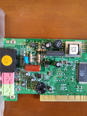 Conexant RS56 SP-PCI modem fax card used, 56k, PCI