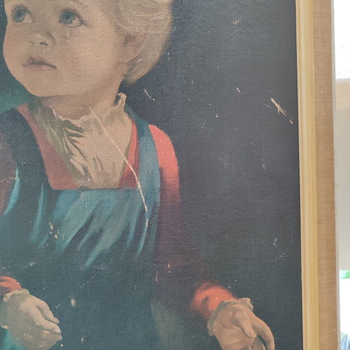 Vintage Childhood print by Anna Zinkeisen used with original frame