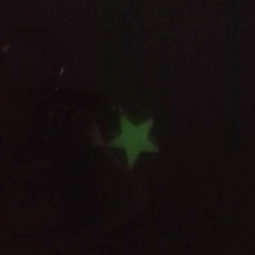 Handmade colorful keychain new with shaker and glowing star charm
