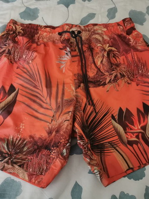 Мъжки бански шорти H&M като нови, размер Large, оранжеви