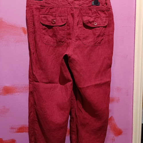 Desigual blouse size L and Street One cotton pants size 42 like new, multicolor red