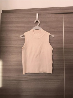 Sleeveless top Zara beige like new for girls 11-12 years