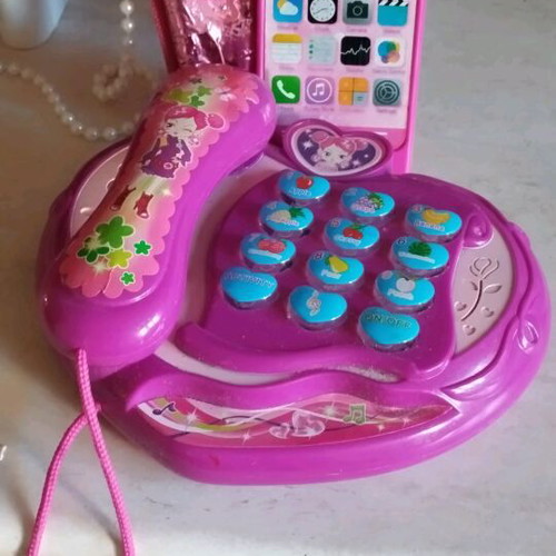 Children's toy phones used with sound and light pack