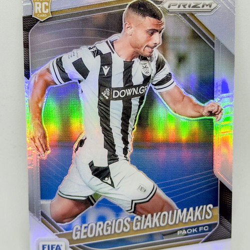 Panini FIFA Prizm 2025/26 Giorgos Giakoumakis #42 PAOK Silver Prizm Rookie Card brand new