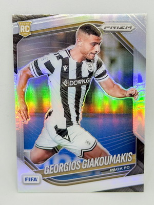 Panini FIFA Prizm 2025/26 Giorgos Giakoumakis #42 PAOK Silver Prizm Rookie Card brand new
