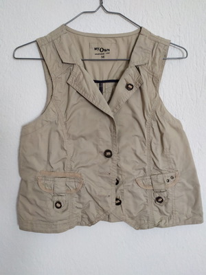 My Own beige women's vest used, size small