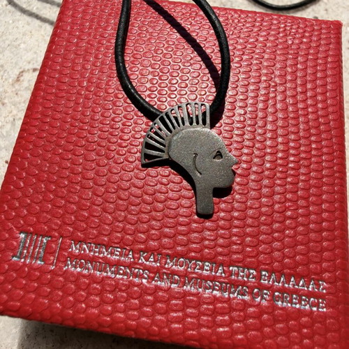 Silver pendant used, from Heraklion Museum