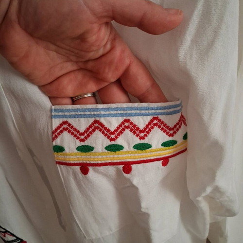 Ethnic white shirt like new, size M
