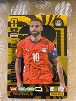 2026 Panini World Cup Adrenalyn XL Mo Salah Golden Baller κάρτα σαν καινούργιο