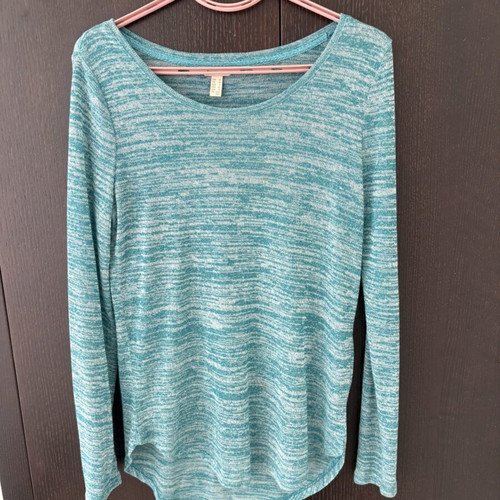 Springfield women's knitted blouse turquoise like new, size M