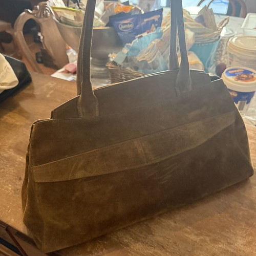 Zara beige hand bag castor leather like new