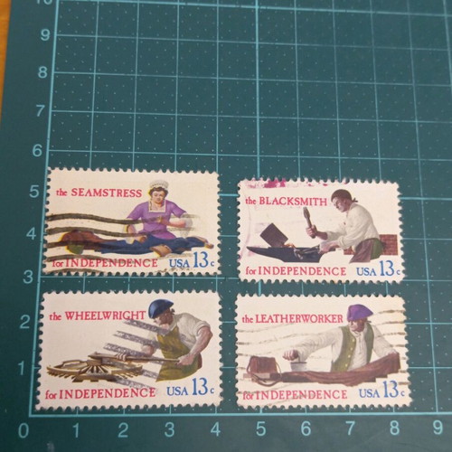 United States stamps 1977 like new, skilled hands for indépendance
