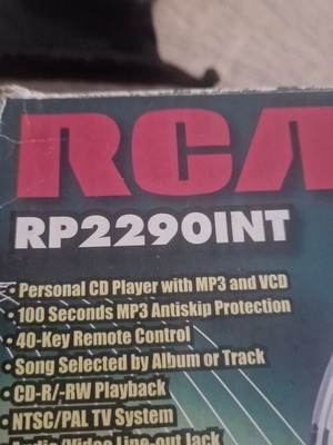 RCA RP2290INT Portable CD Player new