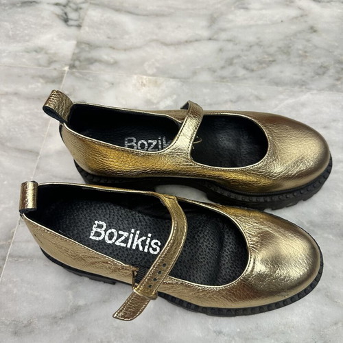 Bozikis Mary Janes shoes, gold, size 36, ballerina style
