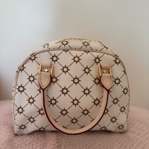 Handbag cream with patterns new