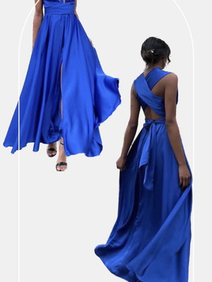 Multifunctional dress new satin one size with elastic waist