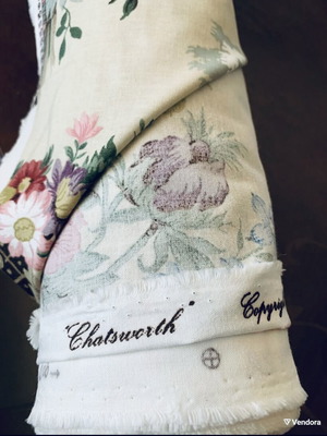 Chatsworth vintage cotton sateen fabric by Sanderson