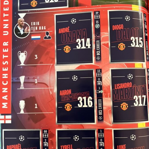 Topps Champion League 2023/24 Sticker Album new with 6 stickers