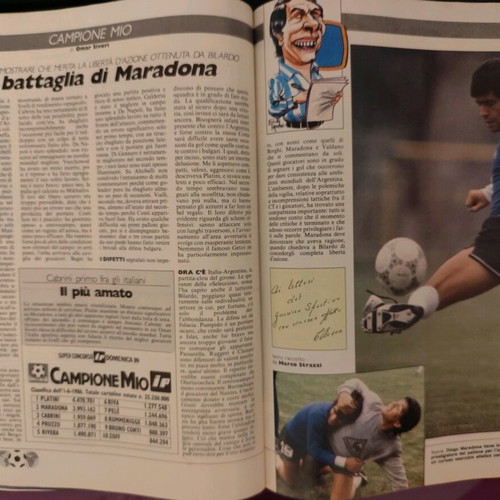 Guerin Sportivo magazine tribute to Mexico 1986 World Cup used