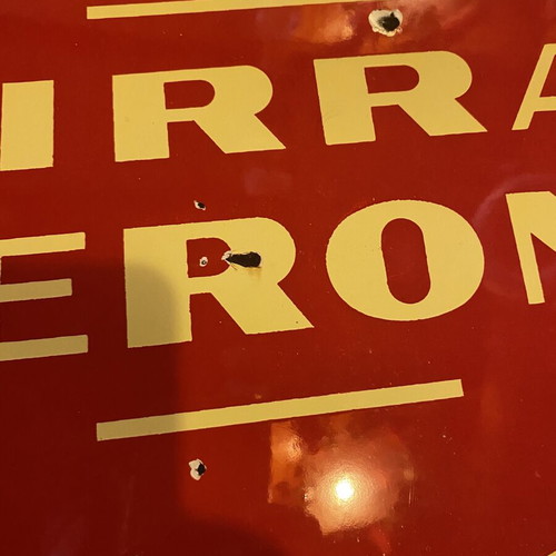 Birra Peroni Enamel Advertising Sign used, 1950s-60s Italian