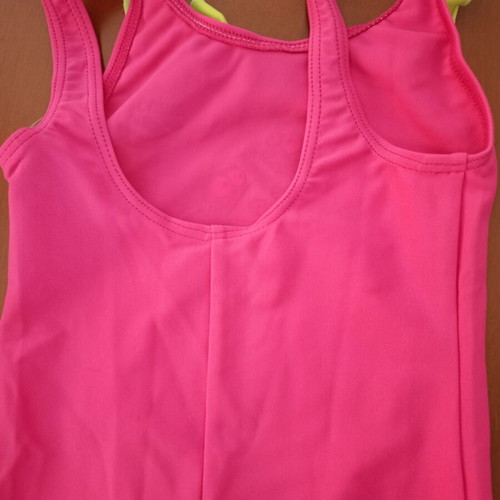 Arena girls' swimsuit used with happy frog design pink