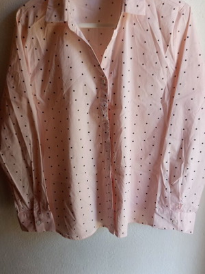 DeFacto women's long-sleeve pink shirt with black star pattern new XXL