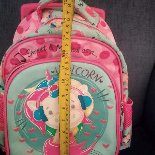 Children's daycare bag used with wheels and playful designs