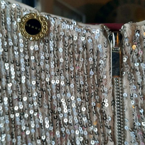 Lynne shiny dress with sequins like new, size 40