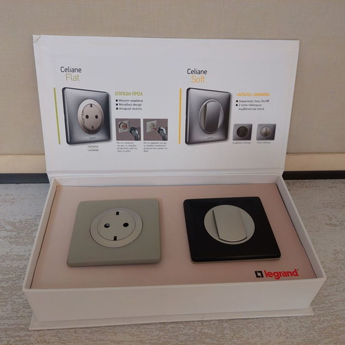 Legrand Celiane Flat socket and Celiane Soft switch in luxury packaging new
