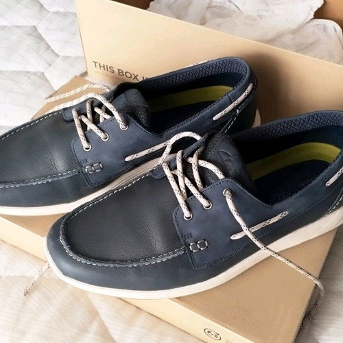 Clarks Sailview shoes navy blue size 43 new