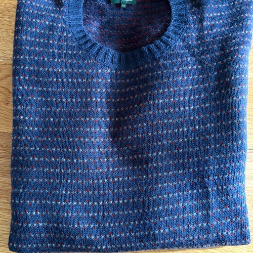 Henry Cottons men's wool sweater blue, like new, size XL